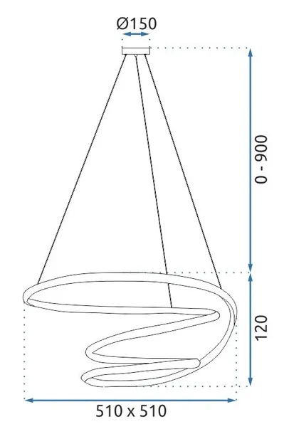 lampa-wiszaca-1-punkt-swiatla-led-zlota-nowoczesna-glamour-spirala-toolight-liczba-punktow-swiatla-1