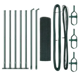ogrodzenie-z-slupkami-zielony-0-4-x-10-m-stal