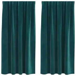 zaslony-z-zaslonami-2-pcs-ciemna-zielen-140-x-175-cm-aksamit