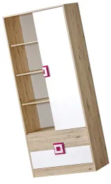 meble-nico-04-regal-na-ksiazki-zabawki-z-polkami-szufladami-dab-bialy-roz