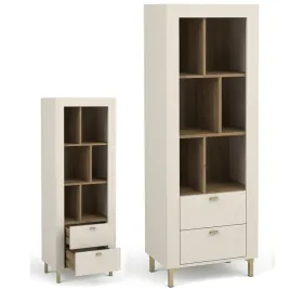 meble-mossa-04-regal-na-ksiazki-z-szufladami-cashmere-kaszmir-dab-whisky