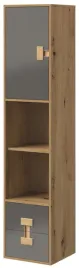 meble-index-06-waski-regal-na-ksiazki-40-z-szufladami-polkami-dab-szary-pol