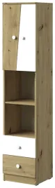 meble-nero-05-waski-regal-na-ksiazki-do-salonu-z-szufladami-polkami-bialy-m