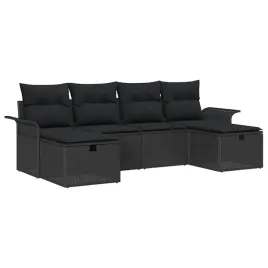zestaw-sof-na-ogrod-z-poduszka-6-pcs-czarny-polirattan