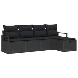zestaw-sof-na-ogrod-z-poduszka-5-pcs-czarny-polirattan