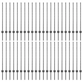 slupki-ogrodzeniowe-88-pcs-szary-140-cm-stal