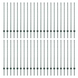 slupki-ogrodzeniowe-44-pcs-zielony-160-cm-stal