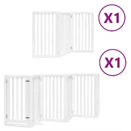 skladana-bramka-dla-psa-z-drzwiami-9-paneli-biala-450-cm