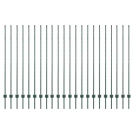 slupki-ogrodzeniowe-22-pcs-zielony-200-cm-stal