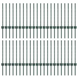 slupki-ogrodzeniowe-44-pcs-zielony-100-cm-stal