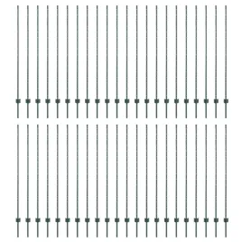 slupki-ogrodzeniowe-44-pcs-zielony-200-cm-stal