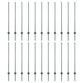 slupki-ogrodzeniowe-22-pcs-zielony-160-cm-stal