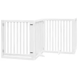skladana-bramka-dla-psa-z-drzwiami-4-panele-biala-320-cm