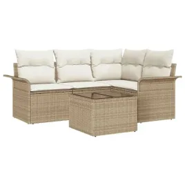 zestaw-sof-na-ogrod-z-poduszka-5-pcs-bezowy-polirattan
