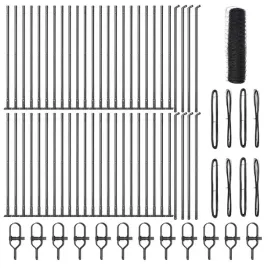 ogrodzenie-z-slupkami-szary-1-x-100-m-stal-pokryta-pcv