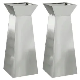 donica-slupowa-2-pcs-srebrny-40-x-40-x-100-cm-stal