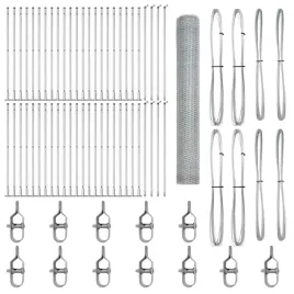 ogrodzenie-z-slupkami-srebrny-1-2-x-100-m-stal-pokryta-pcv