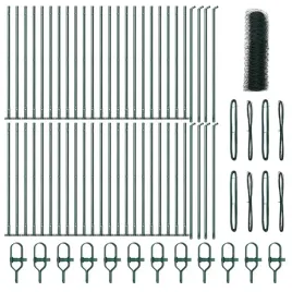 ogrodzenie-z-slupkami-zielony-1-x-100-m-stal-pokryta-pcv