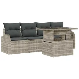 zestaw-sof-na-ogrod-5-pcs-jasnoszary-100-x-55-x-73-cm