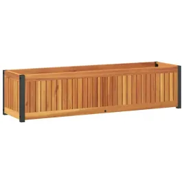 donica-ogrodowa-110x30x275-cm-lite-drewno-akacjowe-i-stal
