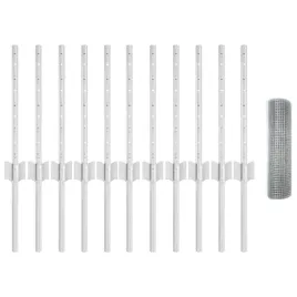 ogrodzenie-z-slupkami-srebrny-0-4-x-25-m-stal