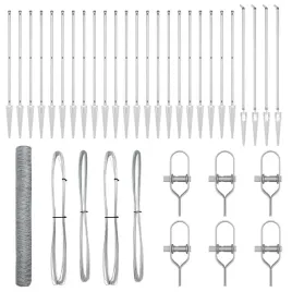 ogrodzenie-z-slupkami-srebrny-1-2-x-50-m-stal-pokryta-pcv