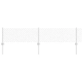 ogrodzenie-z-slupkami-srebrny-0-4-x-25-m-stal