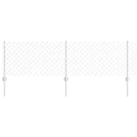 ogrodzenie-z-slupkami-srebrny-0-6-x-25-m-stal