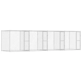 klatka-dla-psa-srebrny-800-x-200-x-200-cm-stal-galwanizowana