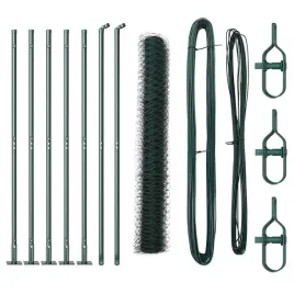 ogrodzenie-z-slupkami-zielony-1-x-10-m-stal-pokryta-pcv