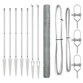 ogrodzenie-z-slupkami-srebrny-1-5-x-10-m-stal-pokryta-pcv