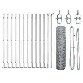 ogrodzenie-z-slupkami-srebrny-0-4-x-25-m-stal-pokryta-pcv