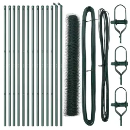 ogrodzenie-z-slupkami-zielony-1-4-x-25-m-stal-pokryta-pcv