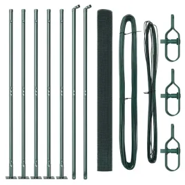 ogrodzenie-z-slupkami-zielony-1-5-x-10-m-stal