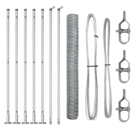 ogrodzenie-z-slupkami-srebrny-1-x-10-m-stal-pokryta-pcv