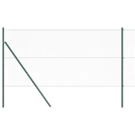 ogrodzenie-z-slupkami-zielony-1-x-10-m-stal-pokryta-pcv