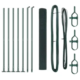 ogrodzenie-z-slupkami-zielony-1-x-10-m-stal