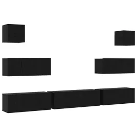 zestaw-szafek-rtv-7-pcs-czarny-dab-100-x-30-x-30-cm