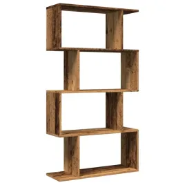 regal-przegroda-4-poziomy-stare-drewno-70x24x129-cm
