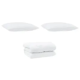 zimowa-koldra-z-poduszka-3-pcs-bialy-mikrofibra