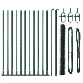ogrodzenie-z-slupkami-zielony-1-5-x-25-m-stal-pokryta-pcv