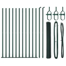ogrodzenie-z-slupkami-zielony-1-x-25-m-stal-pokryta-pcv