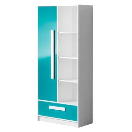 meble-guliver-03-szeroki-regal-na-ksiazki-z-polkami-drzwiami-szuflada