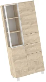 meble-gaves-10-szafka-wysoki-regal-z-szufladami-drzwiami-dab-endrain-bialy