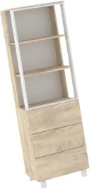 meble-gaves-11-wysoki-regal-z-polkami-szufladami-loft-dab-endgrain-bialy
