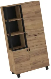 meble-gaves-09-szafka-regal-z-polkami-loft-do-salonu-dab-craft-zloty-czarny