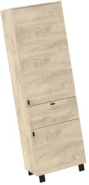 meble-gaves-07-regal-z-polkami-szuflada-zamkniety-loft-dab-endgrain-czarny