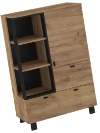 meble-gaves-06-niski-regal-na-ksiazki-z-szufladami-loft-dab-craft-zl-czarny