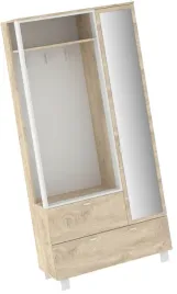 meble-gaves-05-przedpokoj-garderoba-z-lustrem-loft-dab-endgrain-bialy