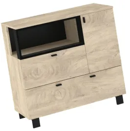 meble-gaves-01-komoda-z-szufladami-na-nozkach-do-salonu-dab-endgrain-czarny